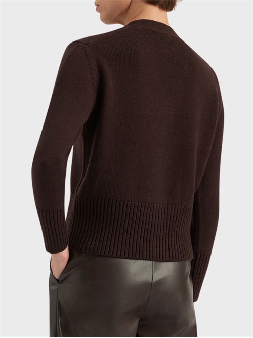 Merino Wool V-Neck Cardigan ALPHA STUDIO | AD8103E2007